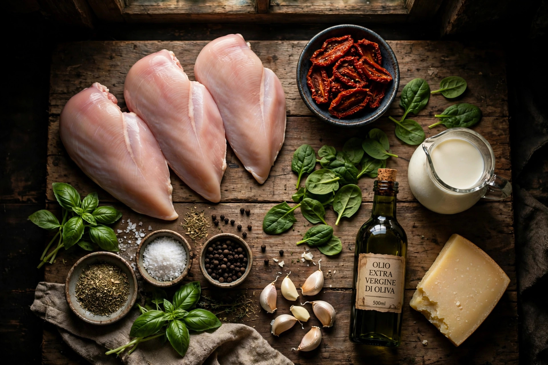 ingredients flat lay