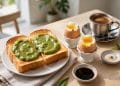 Kaya toast with coconut jam and soft-boiled eggs, Singapore breakfast