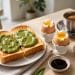 Kaya toast with coconut jam and soft-boiled eggs, Singapore breakfast