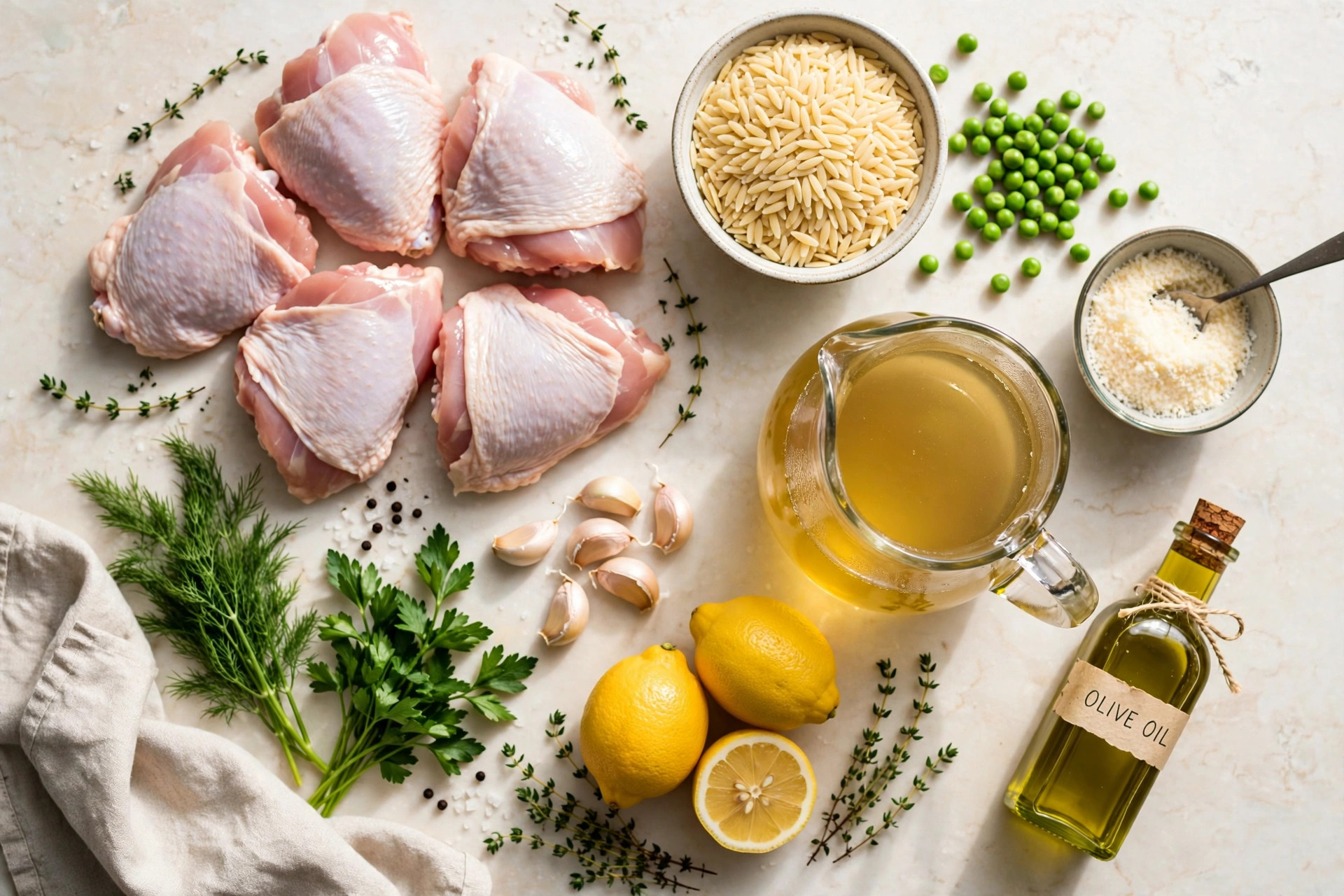 ingredients flat lay