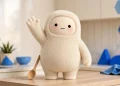 Muse mascot in a studio hero shot with a wooden spoon